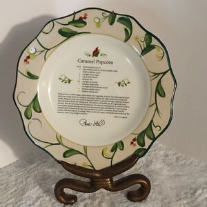 Paula Deen Home For The Holidays "Caramel Popcorn" Recipe Plate